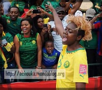 Gaelle Enganamouit, 1ère africaine à réaliser un triplé dans un Mondial