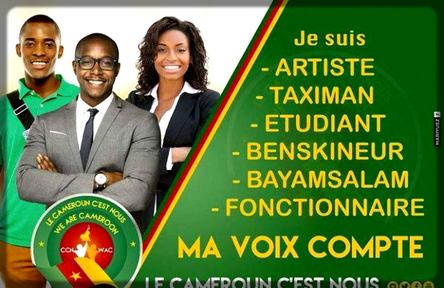 affiche du CCN pour inciter le peuple camerounais à s'inscrire sur les listes électorales