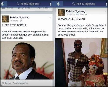 les publications de Patrice Nganang sur Facebook