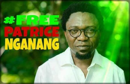 Une affiche réclamant la libération de Patrice Nganang