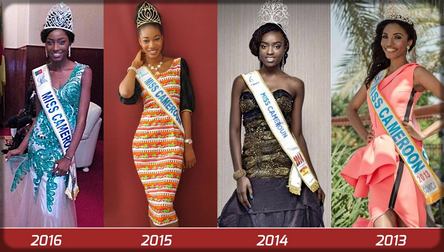 les miss cameroun de 2013 à 2016