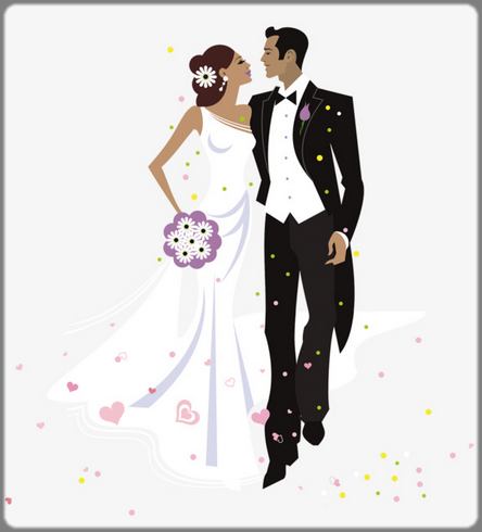 dessin mariage couple black