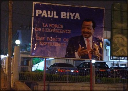 affiche de campagne de Paul Biya