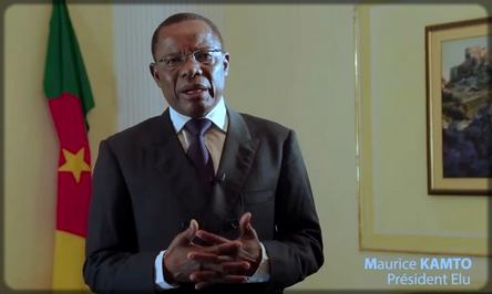 Maurice Kamto s'adressant à la nation camerounaise