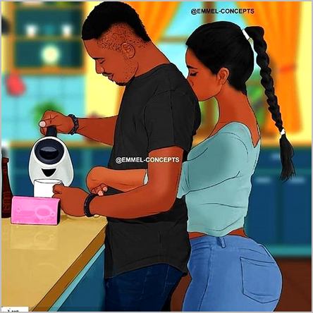 dessin femme amoureuse avec son petit ami