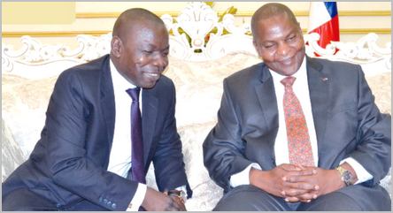 Jean-Pierre Amougou Belinga et Faustin-Archange Touadera