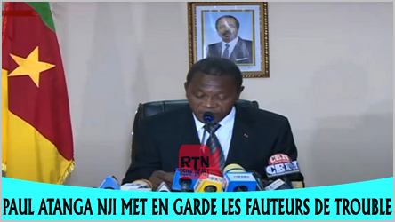 Paul Atanga Nji en conférence de presse